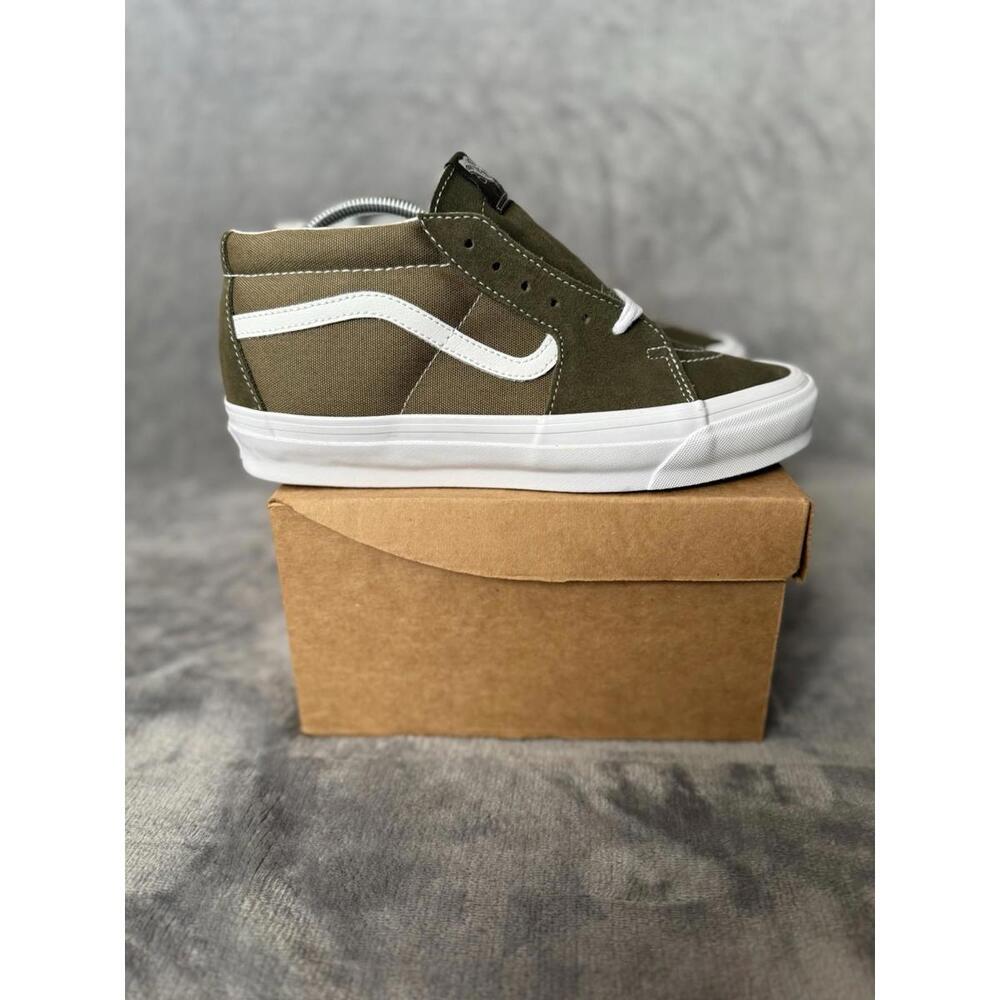 Vans Vault Sk8-Mid Suede Canvas Mens Size 8 Army Green